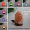 Lâmpada de Sal do Himalaia USB LED Luz Branca Quente Cor Colorida Que Muda de Cor Economizadora de Energia Luz Noturna Luz de Atmosfera para Quarto Forma Natural