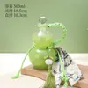 Botella de Agua Simple con Forma de Calabaza, Botella para Fermentar Vino, Botella para Bebidas de Té con Leche, Jarra de Vidrio para Vino, Set de Vino Portátil para Hogar y Exterior, Botella Portátil
