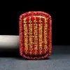 Acessórios de Areia de Cristal de Cinábrio Cru Pingente de Escritura Colar de Areia de Cristal Translúcido Banhado a Ouro Presente Atacado Dropshipping