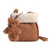 Bolsa de Pelúcia Lã de Cordeiro Maillard para Mulheres 2026 Nova Outono e Inverno Bolsa Pequena Peluda Transversal para Celular