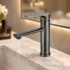 Grifo para Lavabo de Acero Inoxidable al por Mayor Transfronterizo, Grifo Espesor para Encimera, Grifo Giratorio de Agua Fría y Caliente para Lavabo Doméstico de Proyecto de Exportación