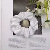 Scrunchies de Cetim Transfronteiriços Laços de Cabelo da Moda Europeia e Americana. Laços de cabelo feminino. Elásticos de Cabelo de Tecido Liso Atacado