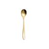 Criativo 304 Colher de Aço Inoxidável Banhado a Ouro Cabo Longo Colher de Gelo Colher de Café Coreano Colher de Mistura Colher de Sobremesa Talheres