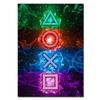 Fone de Ouvido com Microfone Gamer Teclado Pintura em Tela Arte Neon Imagem Quarto de Menino Decoração de Casa Pintura Núcleo