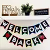 Decoraciones de Banner de Temporada de Regreso a Clases Bienvenida de Vuelta Bienvenida de Vuelta a la Escuela Banner Fondo de Pared de Aula Atrezzo y Suministros