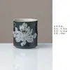 Taza de Maestro Cerámica Loto de Tinta Pintada a Mano Yanyan Estilo Chino Pura Artesanal Taza de Degustación de Té con Junta de Bambú Taza de Té para el Hogar Juego de Té Kung Fu