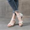 Sandalias Deportivas para Mujer de Verano 2026, Modernas, Nuevas, con Lazo, Punta Abierta, Tacón Alto, Plataforma y Hebilla Estilo Europeo y Americano, Zapatos de Hada