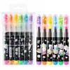 Plumón resaltador de 6 colores de gran capacidad para uso transfronterizo, para resaltar puntos clave, marcador para diario DIY, bolígrafo de colores para diario