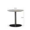 Mesa y Silla de Exterior para Patio Impermeable Protector Solar Rocío Balcón Pequeño Silla de Mimbre de Ocio Conjunto de Tres Piezas Combinación de Mesa y Silla de Mimbre para Exteriores