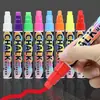 Somachi Personalizado 10mm Apagável Sem Poeira Giz Líquido Pintura em Vidro Outdoor Quadro Negro Destaqueador de Mão Não Suja