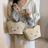 Nuevo Bolso de Mano Bordado con Paja Estilo Coreano 2026, Versátil para el Trabajo Diario, Alto Valor Estético, Práctico Bolso Tote de Gran Capacidad