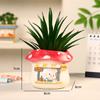 Casa de Chá Cartoon Criativa Plantas em Vasos de Animais Vasos de Flores Suculentas Jardinagem Doméstica Decoração de Mesa de Estudante Enfeites Presentes de Resina