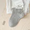 Calcetines de Oso con Encaje para Mujer, Calcetines Cortos de Oso Lindos para Primavera y Verano, Mismo Estilo que en Xiaohongshu, Calcetines de Estilo Coreano, Calcetines de Algodón Versátiles y Casuales