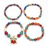 Presente de Natal Transfronteiriço Joia Bohemia de Contas Multicamadas Pulseira de Natal Feminina com Contas de Cristal DIY