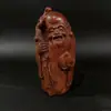 Adorno de mano de talla vintage en boj: El Inmortal Antártico y la Estrella de la Longevidad Entregando Melocotones - Una Artesanía Tallada Regalo para Personas Mayores, Trayendo Fortuna, Prosperidad y Longevidad