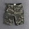 Shorts de Trabajo Camuflados de Verano para Hombre, Shorts Casuales Holgados Estilo Americano a la Rodilla, Shorts Rectos de Tres Cuartos para Hombre