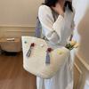 Diseño Nicho Bolsa Tejida de Paja de Bola Linda Bolso Tote Tejido para Vacaciones en la Playa Estilo Étnico Gran Capacidad Bolsa de Playa