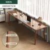 Mesa Dupla, Mesa Longa com Pés de Madeira Maciça, Mesa Estreita Contra a Janela e a Parede, Mesa de Escritório, Mesa para Computador, Mesa de Trabalho, Quarto de Casa