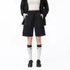 Shorts de Trabajo de Seda Helada de Verano para Mujer Marca de Moda Sueltos de Secado Rápido Estilo Americano Versátiles Deportivos Shorts de Cinco Puntos para Pareja Modernos