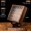 Caixa de Armazenamento de Vidro Flor Begônia Nove Grades Decoração Mesa de Maquiagem Retrô Organizador de Mesa Diversos Caixa de Madeira com Tampa
