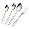 Venta al por mayor de fábrica comedor de restaurante tenedor cuchara de acero inoxidable 410 mango tallado juego de tenedor cuchara conveniente cuchara pequeña cuchara para mezclar