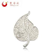 独家 纪念泰王胸针 泰国胸针 9字镶钻树叶胸针 厂家批发定制
