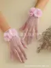 Guantes de Boda Nupcial Transfronterizos Malla de Red Flor Bordada Guantes para Vestido de Novia Elásticos Huecos Guantes de Encaje Ceremonial