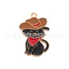 Pulsera Colgante Pequeño de Vaquero Occidental Collar Accesorios de Joyería DIY Pintura al Óleo Caballo Sombrero Cabeza de Toro Botas Colgante de Gato