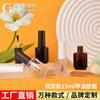 Fábrica de garrafas de esmaltes de Guangzhou em estoque fornecimento de garrafas de esmaltes transparentes marrons 15ml sub-preto garrafa escura de esmaltes