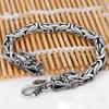 Pulsera de cadena de hueso de dragón plateada grifo Estilo retro dominante para hombre moda personalidad volantes guapo plata tailandesa No se decolora venta al por mayor