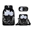 Nueva mochila escolar de Dragon Ball para estudiantes transfronteriza, mochila periférica de anime de tres piezas, estuche de lápices de una sola capa, bolso de hombro pequeño de poliéster