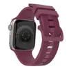 Adecuado para Apple Watch Ultra 9876543210 Generación Estilo Roscado Hebilla de Color Sólido Correa de Silicona para Reloj