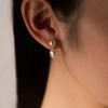 Estilo K de Plata Esterlina S925 Simple Personalizado Barroco Asimétrico Cuentas con Forma Especial Aretes de Perlas de Agua Dulce Aretes para Mujeres