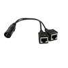 Cabo Canon para porta de rede DMX512 iluminação de palco para XLR para RJ45 três pinos cabeça Canon para cabo de porta de rede