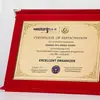 Venta Directa de Fábrica Medalla Placa Creativa Certificado Placa de Autorización Certificado Honorífico Gamuza Metal Aluminio Placa Certificado Honorífico