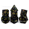 Juego de Mesa Dungeons & Dragons Dado 7 Piezas set Juego Agitar Multifacético DND RPG Dado Piedra Tigre Azul