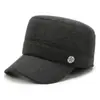 Sombrero para hombres de mediana edad y ancianos, sombrero de invierno tipo gorra plana para papá, sombrero de algodón cálido y grueso a prueba de frío para exteriores, abuelo, hombre mayor