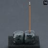 Portaincienso Cuadrado de Piedra Ágata Cristal Natural Base para Incienso Piedra de Cristal para Aromaterapia Inserto para Incienso Adornos Pequeños