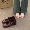 Zapatos Mary Jane de Tacón Grueso Estilo Chanel para Mujer, Zapatos de Cuero Negros con Hebilla Estilo Británico, Mocasines Versátiles con Tacón Grueso