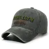 Gorra de Béisbol Bordada de Algodón Lavado Vintage Desgastada Unisex con Letras para Exteriores Casual Versátil Sombrero para el Sol