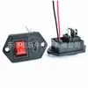 Enchufe de dos en uno DC KCD1+LN-03 de cuatro pines iluminado en rojo modelo certificado CE / modificación de modelos de aviones y coches