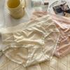 Ropa interior de seda de hielo dulce para niña, pura, sexy, con realce de cadera, transpirable, de cintura media, agradable para la piel, bragas rojas envolventes para mujer