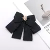 Alfinete de Gravata Borboleta Preto de Alto Padrão Estilo Francês, Presilha de Cabelo Estilo Chanel, Acessório de Cabelo DIY, Acessório de Decoração para Broche de Peito, Laço