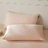 Funda de almohada de algodón cepillado, color liso, para cama, dormitorio de estudiante, pieza individual, uso doméstico, paquete de par, funda de almohada color té de leche