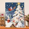 Pintura al óleo digital de Santa Claus transfronteriza para colorear DIY, diseño personalizado basado en imágenes proporcionadas, pintura decorativa acrílica para principiantes, venta al por mayor