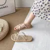 Sandalias Planas de Playa de Dos Vías de Moda para Mujer 2025 Nuevas Chanclas Planas Versátiles de Verano para Mujer Sandalias de Exterior Modernas