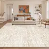 Alfombra de estilo persa de alta gama para cruzar fronteras, de cachemir sintético, con base lavable, alfombrilla de fácil cuidado, alfombra lavable para sala de estar