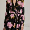 Estación Primavera/Verano 2026 Estación Independiente Transfronterizo Europeo y Americano Venta Caliente Estampado Floral Temperamento Suave Cita Moda Vestido