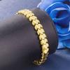 Ouro Vietnamita moedas europeias joias de ouro latão banhado a ouro imitação banhado a ouro 24k pulseira em formato de coração duplo presente criativo para mulheres atacado