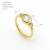 Anillo ovalado de acero inoxidable 14k con circonia para mujer, europeo y americano, anillo fino simple y moderno, joyería de nicho de lujo ligero